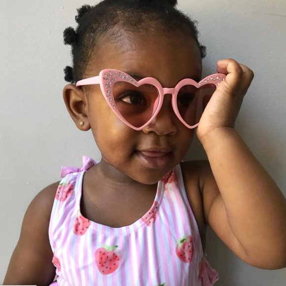STRAWBERRY GIRLS BATHING SUIT WITH SWIM CAP - Picture 2 of 2